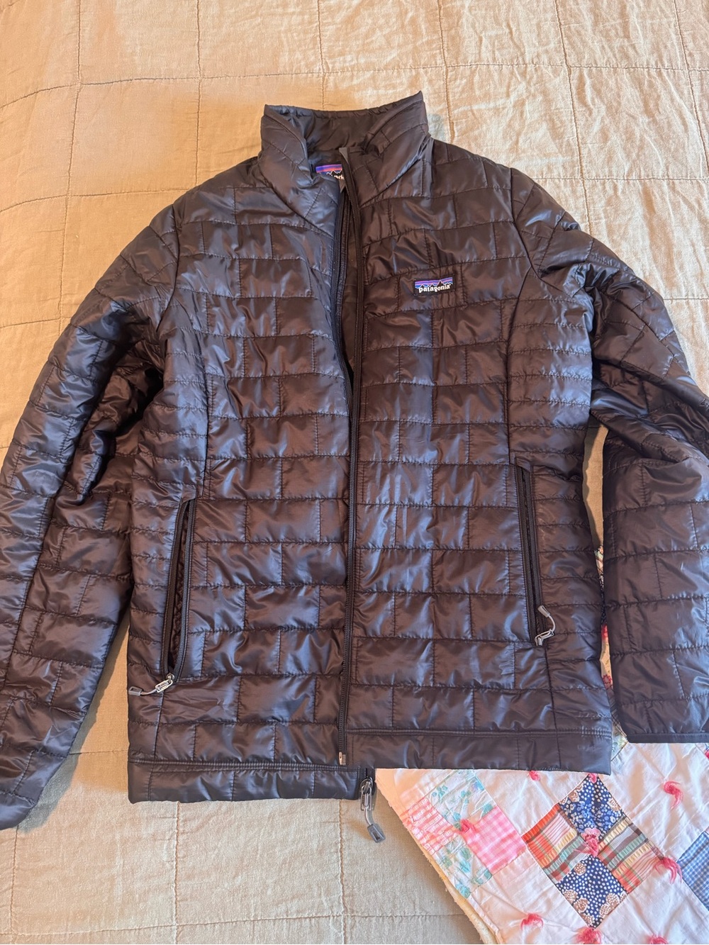 Patagonia Black Quilted Lightweight Puffer Coat